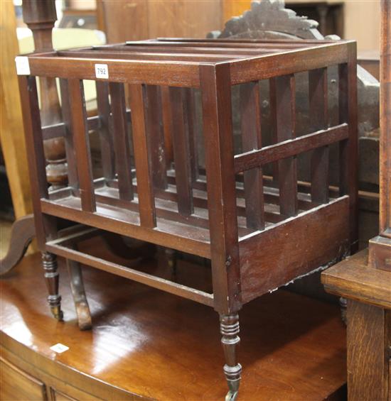 A Regency mahogany canterbury W.52cm